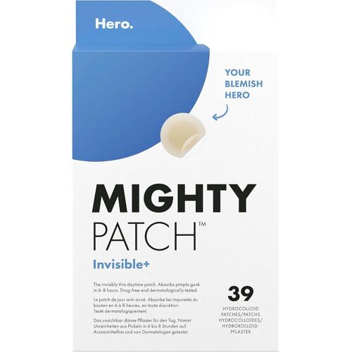 KALANKA-Hero Cosmetics Mighty Patch Invisible+ ¿ Patch Bouton Jour ¿ Invisible & Discret ¿ Résultats en 6H ¿ Technologie Hydrocolloïde ¿ Absorbe les Impuretés & Réduit les Boutons ¿ Format 39 Patchs