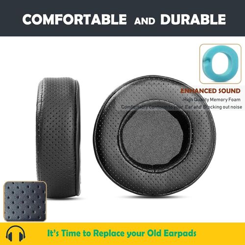 KAL-Coussinets De Remplacement Compatible Avec Akg Hd Mkii K271 K270 K290 K240 K241 K272 K550 K551 K553 Coussinets En Cuir Protéiné Respirant