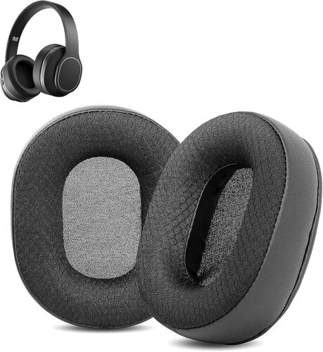 KAL-Respirant Remplacement Des Coussinets Compatible Avec Taotronics Soundsurge 47/Tt-Bh047 Headphone Coussinets D'Oreille (Tissu Respirant/Mousse Haute Densité)