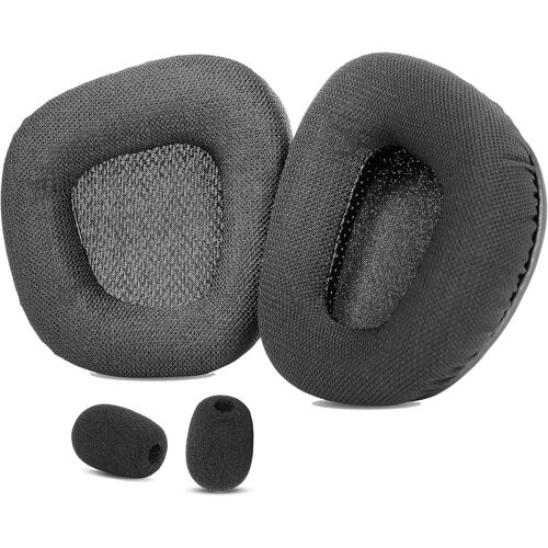 KAL-Coussinets D'Oreille Compatible Avec Corsair Void & Corsair Void Pro Wired & Wireless Headsets 7.1 Coussinets D'Oreille De Rechange En Tissu Durable Et Respirant Avec Mousse Haute Densité