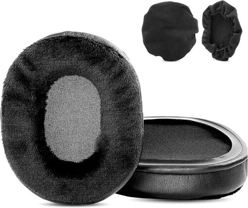 KAL-Tissu Doux Remplacement Des Coussinets Compatible Avec Pioneer Se-Ms5T Ms7Bt Se-Ms9Bn Headphone Coussinets D'Oreille (Tissu Doux/Mousse Haute Densité)