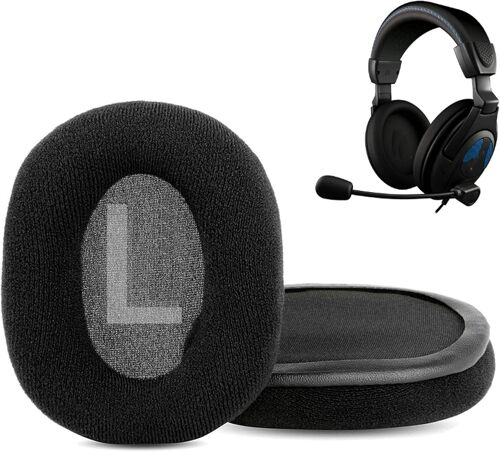 KAL-Coussinets D'Oreille Compatible Avec Turtle Beach Ear Force Px22 Headset Coussinets D'Oreille De Rechange En Tissu Doux Et Chaud Avec Mousse Haute Densité