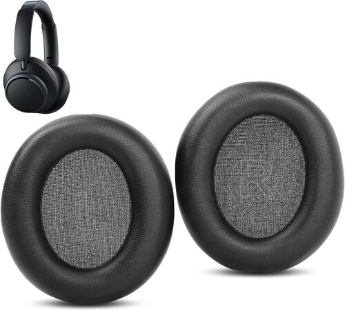 KAL-Professionnel Coussinets De Rechange Compatible Avec Soundcore By Anker Space Q45 Adaptive Active Headphone Coussinets D'Oreille En Cuir Protéiné Et Mousse À Mémoire De Forme