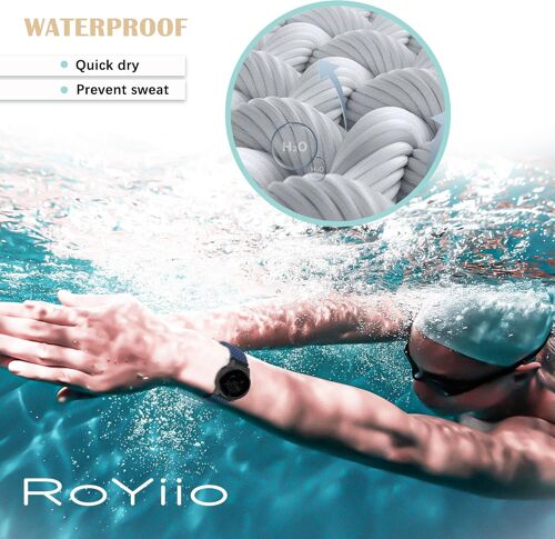 22mm Bracelet En Nylon, Confortable Et Respirant, Avec Boucle À Dégagement Rapide, Sangle En Nylon Pour Hommes Et Femmes - Bleu Étoilébleu Étoilé