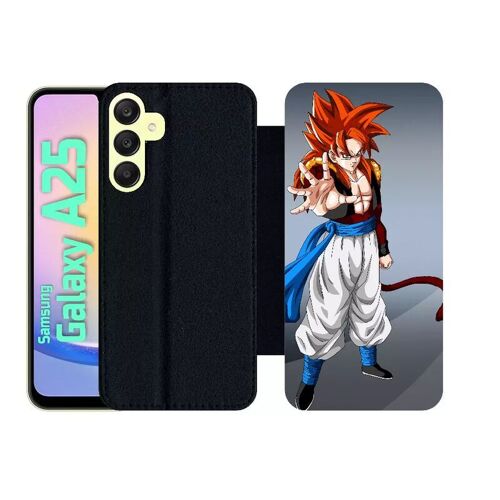 Etui À Rabat Pour Galaxy A25 - Dragon Ball Gt Gogeta Super Saiyan 4 - Simili-Cuir - Noir
