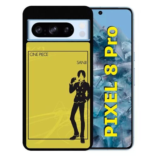 Coque Pour Pixel 8 Pro - One Piece Sanji - Silicone - Noir