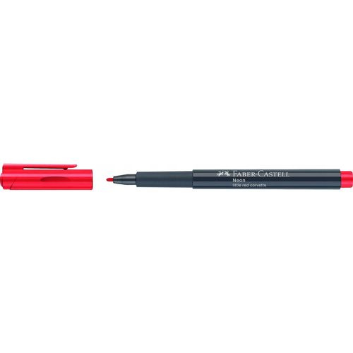 Faber-Castell Marqueur Neon Fluo 1,5mm Couleur Rouge
