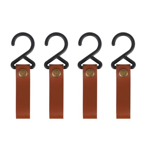 4 Pcs Outdoor Pu Hook Anti-Usure Métal Bouton Cintre