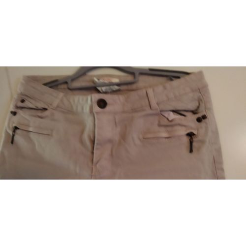 Pantalon Toile Beige