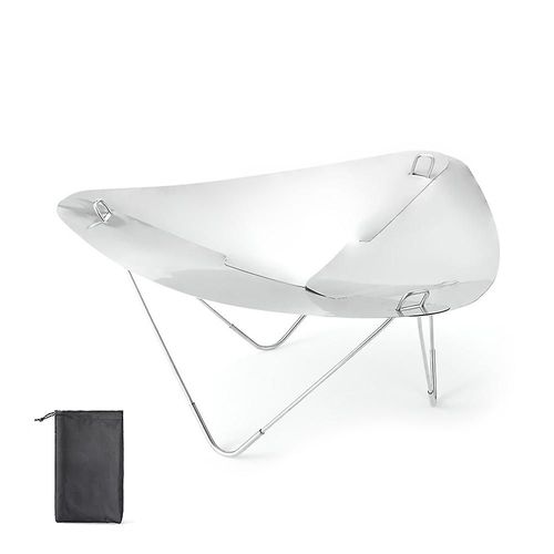 Brazier en acier inoxydable Brasero portable Camping charbon de bois brasier