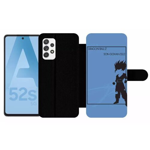 Etui À Rabat Pour Galaxy A52s 5g - Dragon Ball Z Son Gohan Ssj2 - Simili-Cuir - Noir