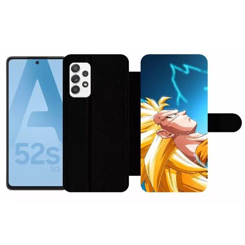 Etui À Rabat Pour Galaxy A52s 5g - Dragon Ball Z Gohan Super Saiyan 3 - Simili-Cuir - Noir