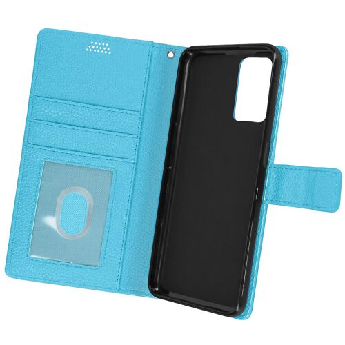 Étui Folio Pour Realme 9i Wallet Cover Video Holder Bleu