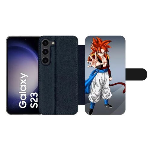 Etui À Rabat Pour Galaxy S23 - Dragon Ball Gt Gogeta Super Saiyan 4 - Simili-Cuir - Noir