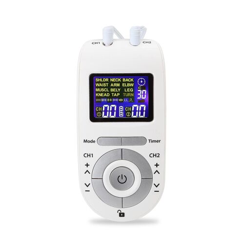 Portable Dual-Canal Tens&Ems Dispositif Masseur Pulse Muscle Stimulateur 
