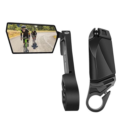 2pcs Cyclisme Rétroviseur Pliable 360 Degrés Miroir De Sécurité Rotatif