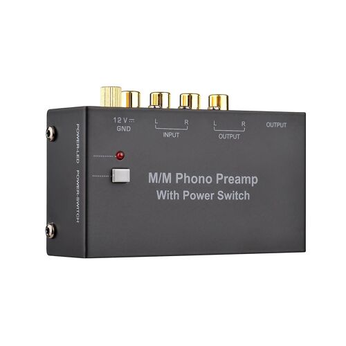 Préampli phono M/m avec interrupteur d'alimentation Préamplificateur phono ultra-compact