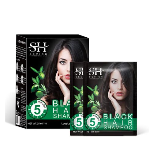 10 Pcs Cheveux Noirs Shampooing Teinture Capillaire Crème Assombrissant Shampooing Instantané Teinture Capillaire