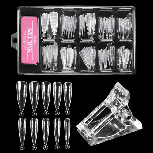 Bouts D'ongles Avec Échelle + Pince À Ongles 100pcs