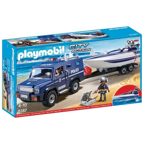 Playmobil City Action 5187 - Fourgon et Vedette de Police