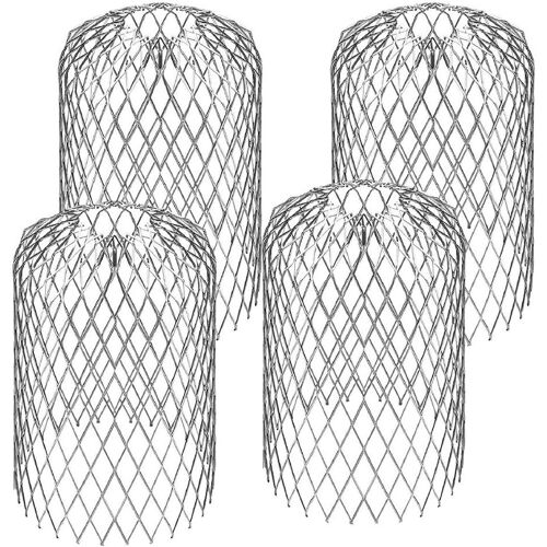 4PCS Gouttière en Aluminium Antirouille Filtres de Gouttière Grillage Gouttiere pour Maison Avant-toit Fossé Égout Tuyau de Descente