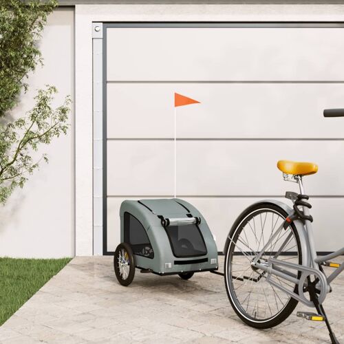 Vidaxl Remorque De Vélo Pour Animaux De Compagnie Gris