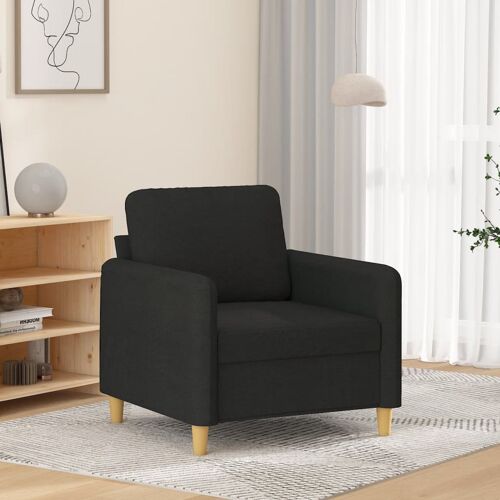 vidaXL Fauteuil Noir 60 cm Tissu