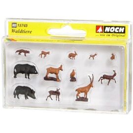 16 figurines d'animaux de la forêt pour bébé, figurines de créatures des bois pour bébé, figurines miniatures de jouets, décorations pour gâteaux, décorations pour cupcakes, cadeau d'anniversaire