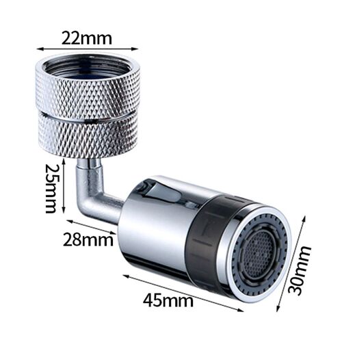 720rotatif Robinet de cuisine mobile Tête d'eau purifiée Rotatif Pivotant