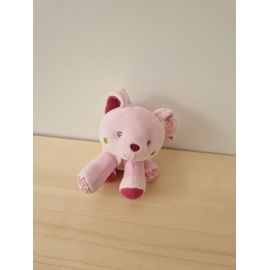 Doudou Lapin Rose Cajou Mouchoir Sucre D'orge