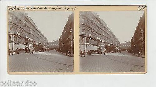 Vue Stéréoscopique Stéréo 59 Lille Rue Faidherbe Gare Bruxelles