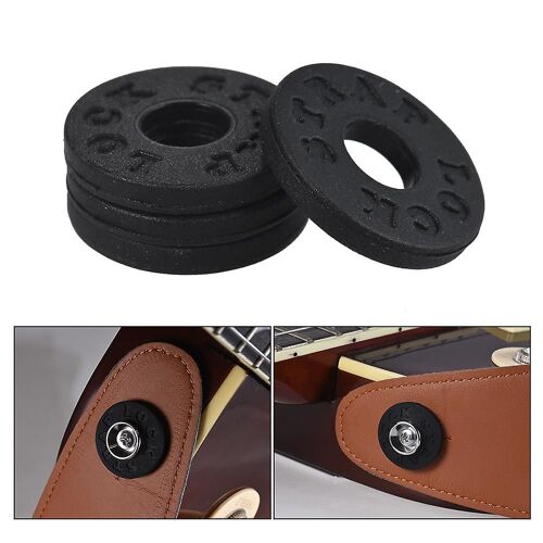 4pcs Bass Guitar Strap Locks Blocks Rubber Material Guitar Parts Accessoires