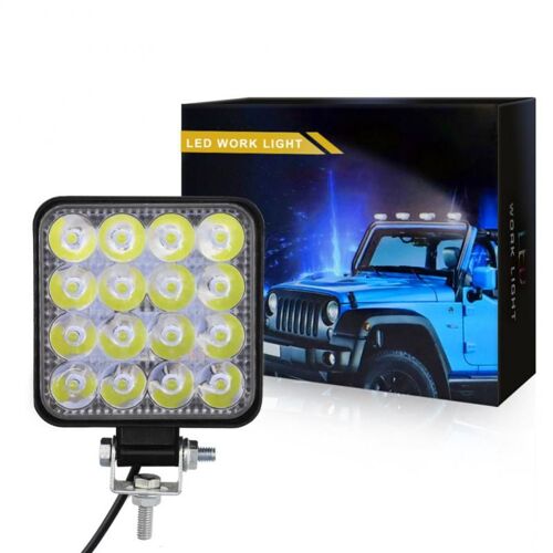 Projecteur Universel Étanche Pour Sauna, Lumière Led Smile Bright, Accessoires De Voiture Modifiés, 48w, 16 Lumières