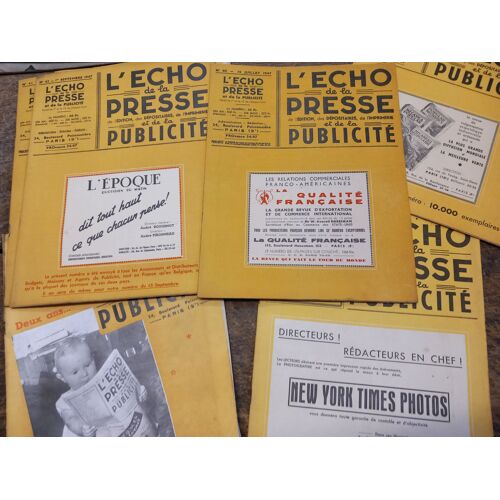 Lot 7 Revues L'écho De La Presse De L'édition Des Dépositaires De L'imprimerie Et De La Publicité 1947 - N° 40,41,42,43,44,46,47 -