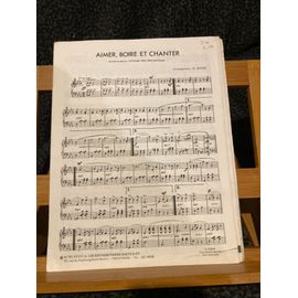 Aimer Boire Et Chanter / Carnaval De Venise Partition Accordéon Ed. Pierre Baetz