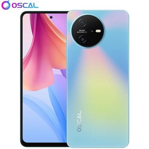 Téléphone Portable Débloqué Oscal Tiger 12 6,78 pouces 16Go+128Go-SD 1To Caméra 64MP 5000mAh Android 13 NFC Dual SIM GPS - Bleu