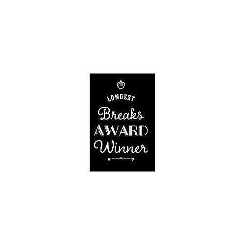 Longest Breaks Award Winner: 110-Page Blank Lined Journal Funny Office Award Great For Coworker, Boss, Manager, Employee Gag Gift Idea