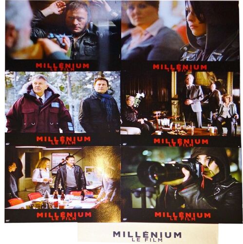 Millenium Le Film : Jeu De 6 Photos D'exploitation Cinématographique - Format 20x30 Cm - De Niels Arden Oplev Avec Noomi Rapace, Michael Nyqvist, Peter Haber - 2009