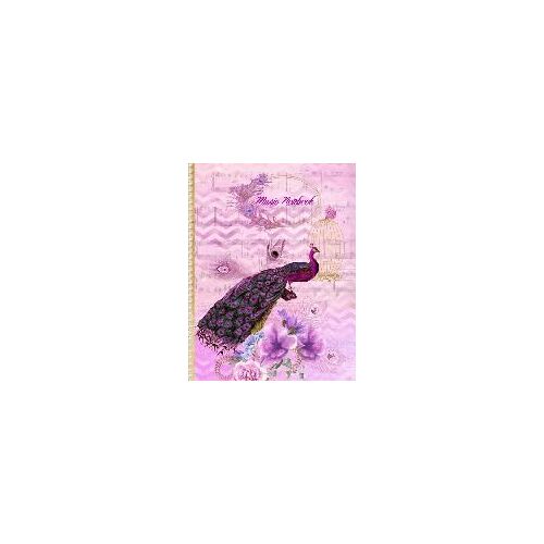 Music Notebook: Peacock Floral Blank Sheet Manuscript Paper, 8.5 X 11 150 Pages Staff Paper, 10 Large Staves Per Page (Volume 4)