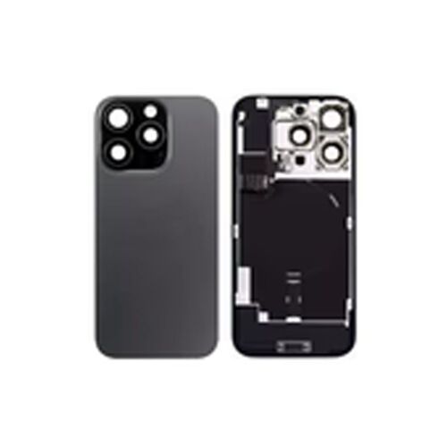 Vitre Arrière pour iPhone 16 Pro Noir + Support sans NFC