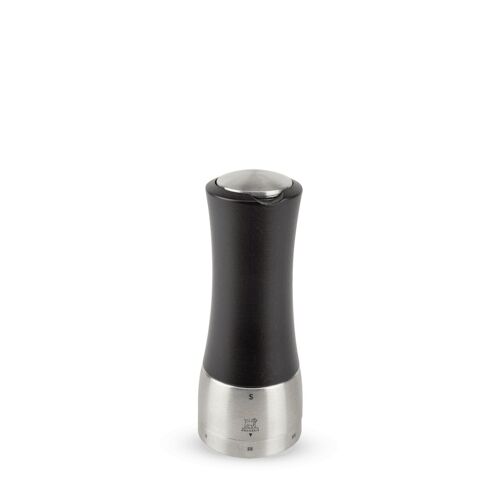 Madras Moulin À Sel Manuel En Bois Et Inox U'select Couleur Chocolat 16 Cm
