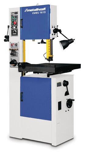 Scie à ruban verticale pour métaux hauteur de coupe 255 mm col-de-cygne 396 mm 1,5 kW 400V vitesses variables Metallkraft VMBS1610