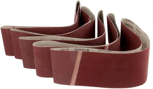 50 mm x 686 mm Bandes abrasives pour matériaux de construction, textile, menuiserie, polissage du métal (5 pièces, grain 800)