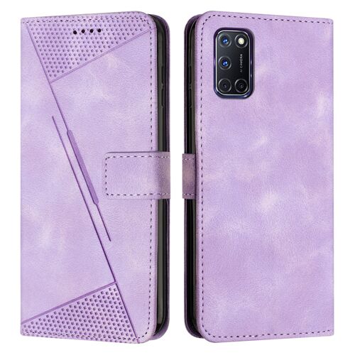 Coque Compatible Oppo A72,Etui En Cuir Pu Pochette Portefeuille Magnétique Etui De Protection,Antichoc Housse A Rabat Pochette Pour Oppo A72,Violet