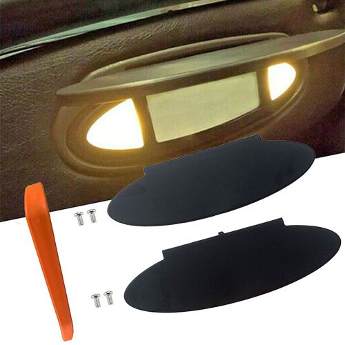 Couvercle De Miroir De Pare-Soleil Noir, 2 Pièces, Accessoire De Voiture, Pour Porsche 911 996/997, Boxster 986, Cayman 987