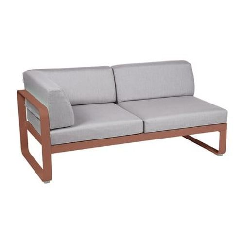 Fermob - Module D'angle Gauche Bellevie - 20 Ocre Rouge - Gris Flanelle - Rouge