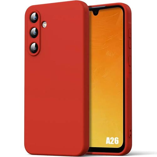 Coque pour Samsung Galaxy A26 5G - Protection Silicone Liquide Doux Anti-Rayures Rouge - E.F.Connection