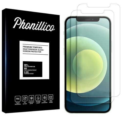 Verre Trempe Pour Iphone 12 (6,1") [Pack 2] Film Vitre Protection Ecran Phonillico©