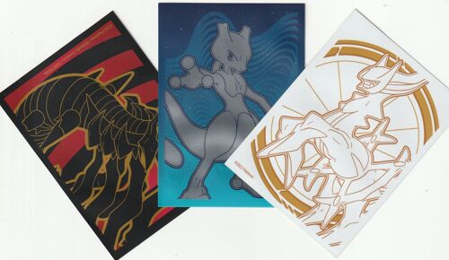 3 Proteges Cartes - Sleeves - Arceus/Giratina/Mewtwo - Game Freak -