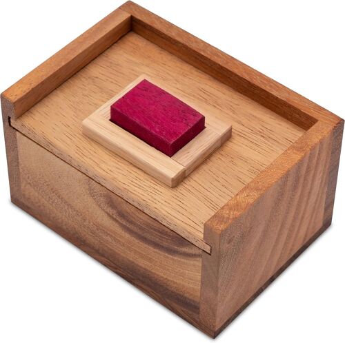 La Pierre Rouge - Puzzle 3D - Jeu de réflexion - Jeu d'énigmes - Jeu de Patience - Jeu de logique dans Un Coffret en Bois
